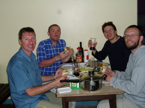 Our heroes enjoying a Mexican Meal.